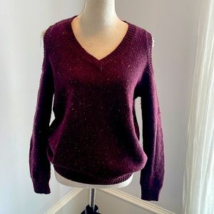 Super Cold shoulder Rebbeca Minkoff Maroon Sweater!